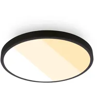Briloner LED Deckenlampe 1 Rund 24x6 cm schwarz