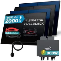 Sunniva Balkonkraftwerk Full Black Bifazial 2000 W inkl. TSUN