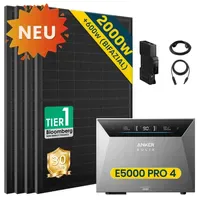 Solarmars Balkonkraftwerk monokristallin 2000 W inkl. Anker Solix Solarbank