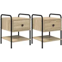 VidaXL Nachtschrank 2 Stk. Sonoma-Eiche 35 x 36,5 x