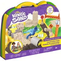 Spin Master Kinetic Sand Deluxe Baustellen-Koffer Modelliersand