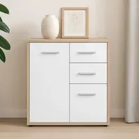 Hti-Living Kommode mit 2 Schubladen Nina Sonoma/Weiß