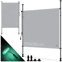 Kesser Windschutz 200 x 310 cm grau wasserfest