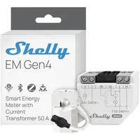 Shelly EM Gen4 inkl. 1x 50A Klemme Stromzähler Unterputz