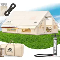 Eloneo aufblasbares Zelt 4-8 Personen Beige