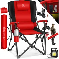 Kesser Campingstuhl faltbar Gepolstert Rot/Schwarz