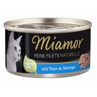 Miamor Feine Filets Naturelle Thunfisch & Shrimps 24 x