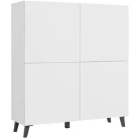 P & B Highboard 120 x 128 cm Weiß