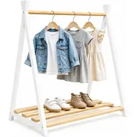 Relaxdays Kleiderständer Kinder Kiefer Natur/Weiß