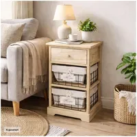Hti-Living Kommode Melia mit Schublade und 2 Körben Artisaneiche