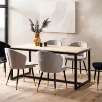 FineBuy Esszimmertisch 120 x 76 x 60 cm braun