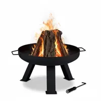 Relaxdays Feuerschale Ø 60 cm Schwarz