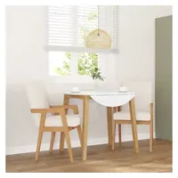 VidaXL Esszimmerstuhl Massivholz naturbelassen 2 Stk.