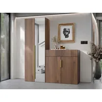 Mirjan24 Kerkin II Garderobe 70x200x42 Braun/Gold