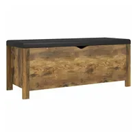 VidaXL Sitzbank mit Stauraum und Kissen Räuchereiche 105x40x45cm