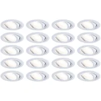 Paulmann LED Einbauleuchte FixedLED 20er Set Kunststoff 8 cm