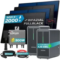 Sunniva Balkonkraftwerk Full Black Bifazial 2000 W inkl. 4,48