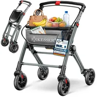 Kesser Rollator Aluminium leicht klappbar schmal für Wohnung bis