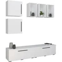VCM Schrankwand Wohnzimmer Anbauwand Wohnwand Arila L