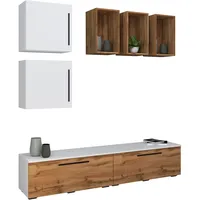 VCM Schrankwand Wohnzimmer Anbauwand Wohnwand Arila L