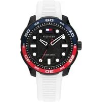 Tommy Hilfiger TH-REGATTA 38 mm Silikongehäuse Schwarz Silikonarmband Schwarz