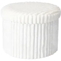 Storagesolutions Pouf rund Stoff 43 x 32,5 x 43