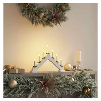 VidaXL Weihnachtskerzenbrücke 39,5 x 5 x 29 cm Weiß