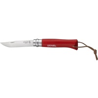 Opinel No. 8 Buchenholz Taschenmesser rot
