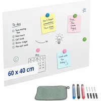 Relaxdays Magnettafel 60 x 40 cm Weiß