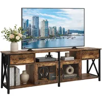 Relaxdays TV-Lowboard 180 x 60 x 40 cm Braun/Schwarz