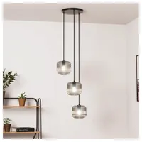 Home Deluxe LILY 3-flg. grau Glas