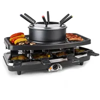 Klarstein Entrecote 2-in-1 Raclettegrill & Fondue schwarz 1100W 8
