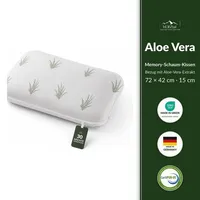 Herztal Aloe Vera Kissen 80 x 40 cm Weiß
