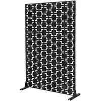 ML-Design Sichtschutzelement 120 x 183 cm Schwarz Metall 3