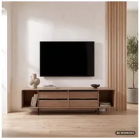 FineBuy FB119699 Lowboard 180 cm Braun Holz