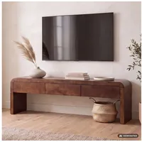 FineBuy FB119750 Lowboard 160 cm Braun Massivholz