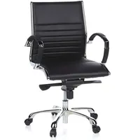 HJH Office PARMA 10 Leder Schwarz