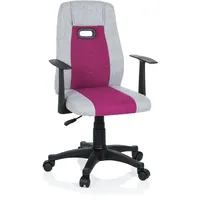 HJH Office Kiddy Extra Stoff Grau/Rosa