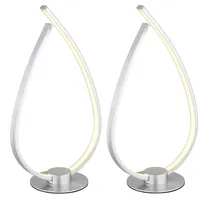 GLOBO Tischleuchte Silber 2 St.
