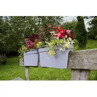 KHW Pflanztopf Flowerclip XL 2 St. grau