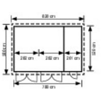 Lasita Maja Hawaii ohne Tor 5,20 x 7,80 m