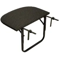DEGAMO Balkonhängetisch 60 x 40 cm schwarz klappbar
