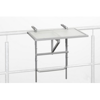 Merxx Balkonhängetisch 60 x 40 cm silber klappbar
