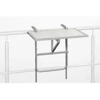 Merxx Balkonhängetisch 60 x 40 cm silber klappbar