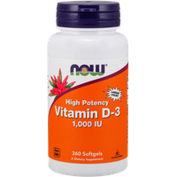 NOW Foods Vitamin-D-3 1000 IU Kapseln 360 St.