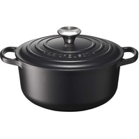 Le Creuset Signature Bräter 20 cm rund schwarz glänzend