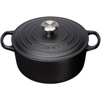 Le Creuset Signature Bräter 26 cm rund schwarz matt