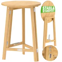 CASARIA Stehtisch Ø 78 x 111 cm natur klappbar