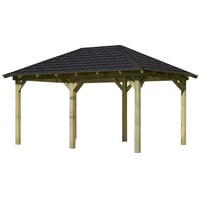 Karibu Pavillon Perida Set mit Schindeln
