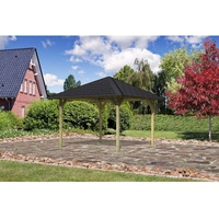 Karibu Cordoba 2,89 x 2,89 m natur inkl. Schindeln